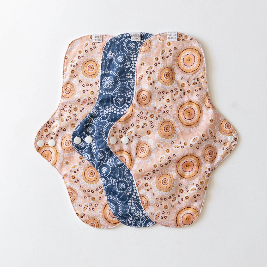 Go-For-Zero-Australia-Bare-And-Boho-Australia-Reusable-Cloth-Pads-Spring-Flower-Heavy-3-Pack-1