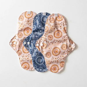 Go-For-Zero-Australia-Bare-And-Boho-Australia-Reusable-Cloth-Pads-Spring-Flower-Medium-3-Pack