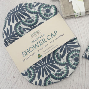 Go-For-Zero-Australia-Laminated-Cotton-Shop-Reusable-Shower-Cap-Butterfly-Flowers-Packaging-Top