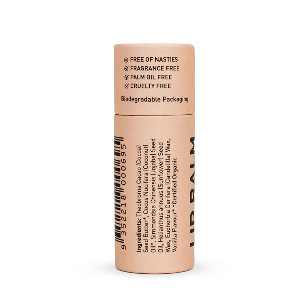 Go-For-Zero-Australia-Noosa-Basics-Vegan-Lip-Balm-Vanilla-Flavour-Compostable-Tube-Back