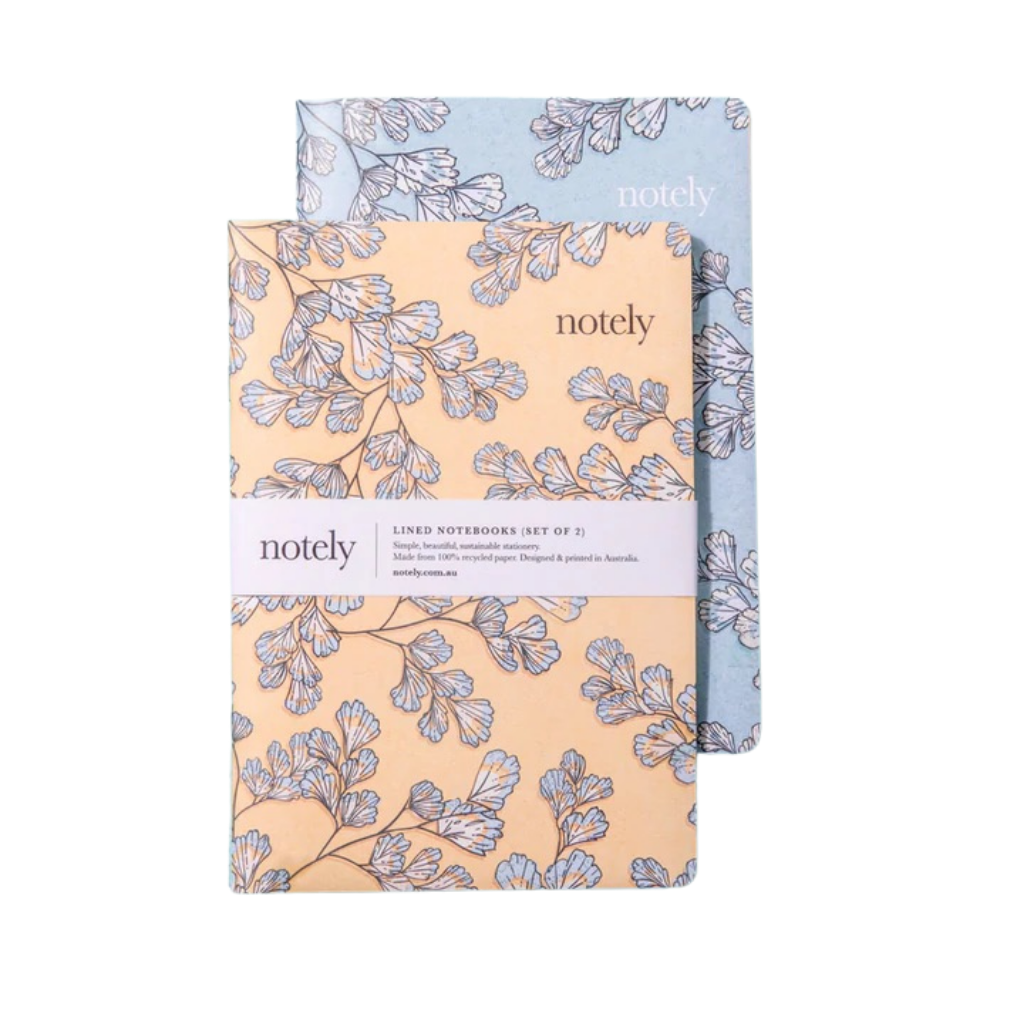 Notely Fern Fancy Printed Duo Notebook A5 Size