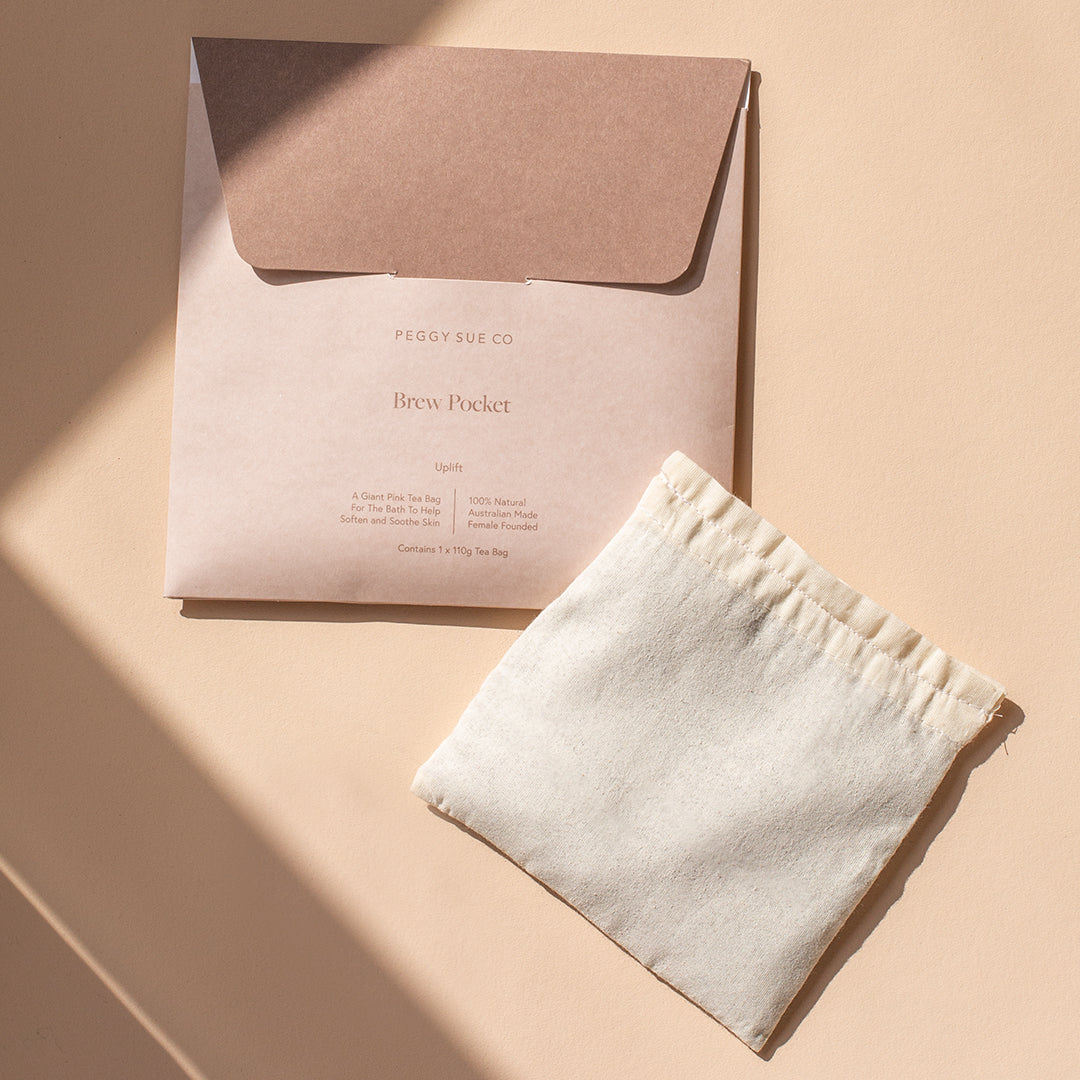 Peggy Sue Co Bath Brew tea Bag Pockets Go For Zero Sustainable Skin care 