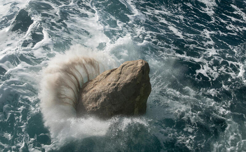 Boulder barrier blocks destructive fishing...