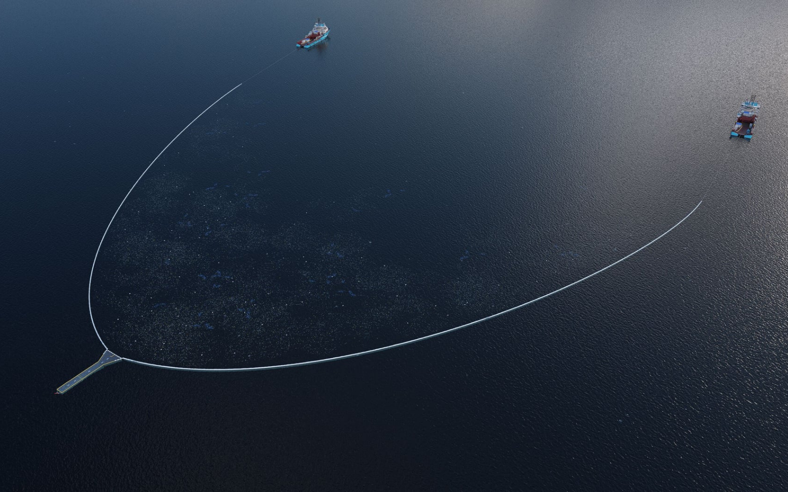 The system cleaning up the Great Pacific Garbage Patch...