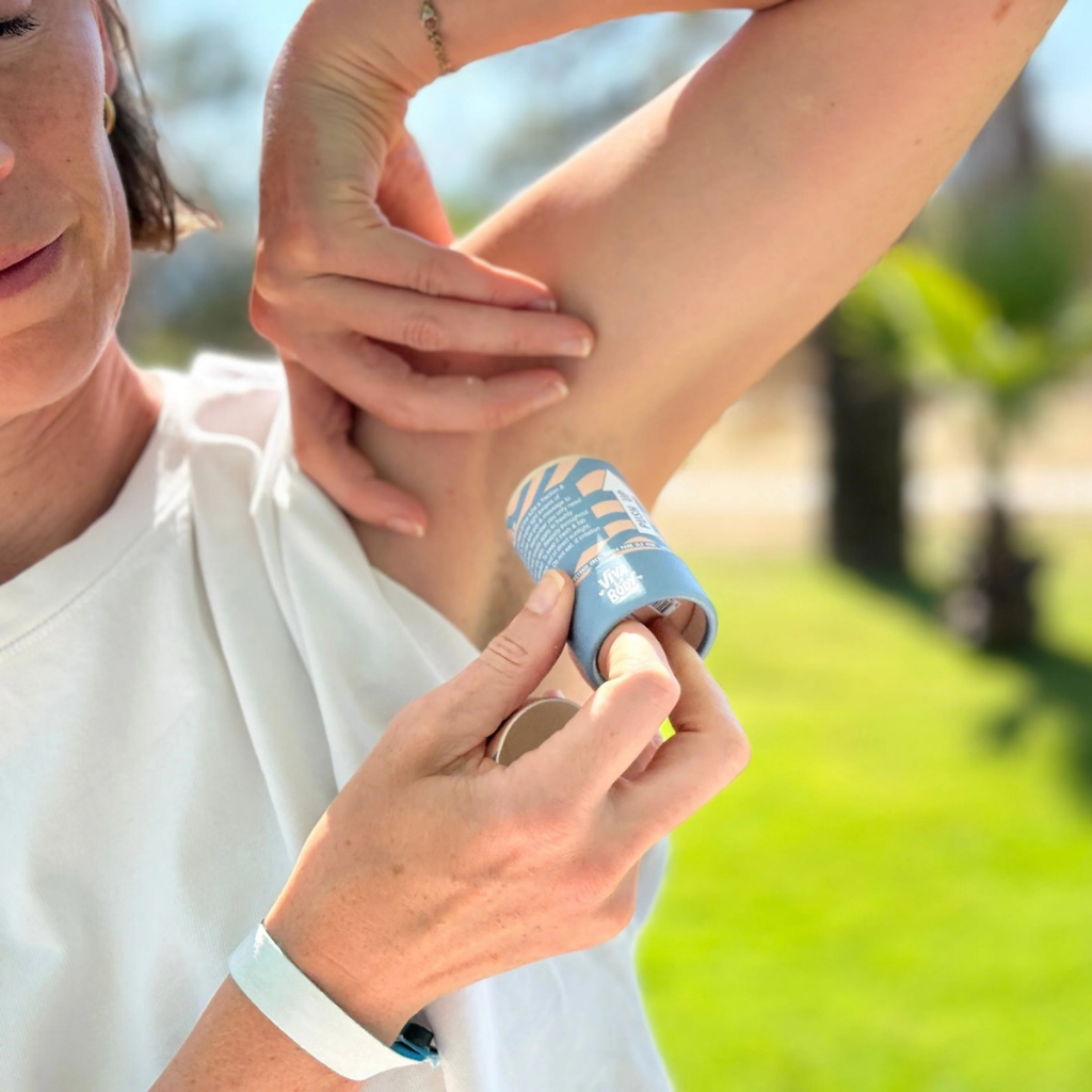 Viva La Body Sensitive Neutral Scent magnesium natural deodorant in a home compostable push-up tube