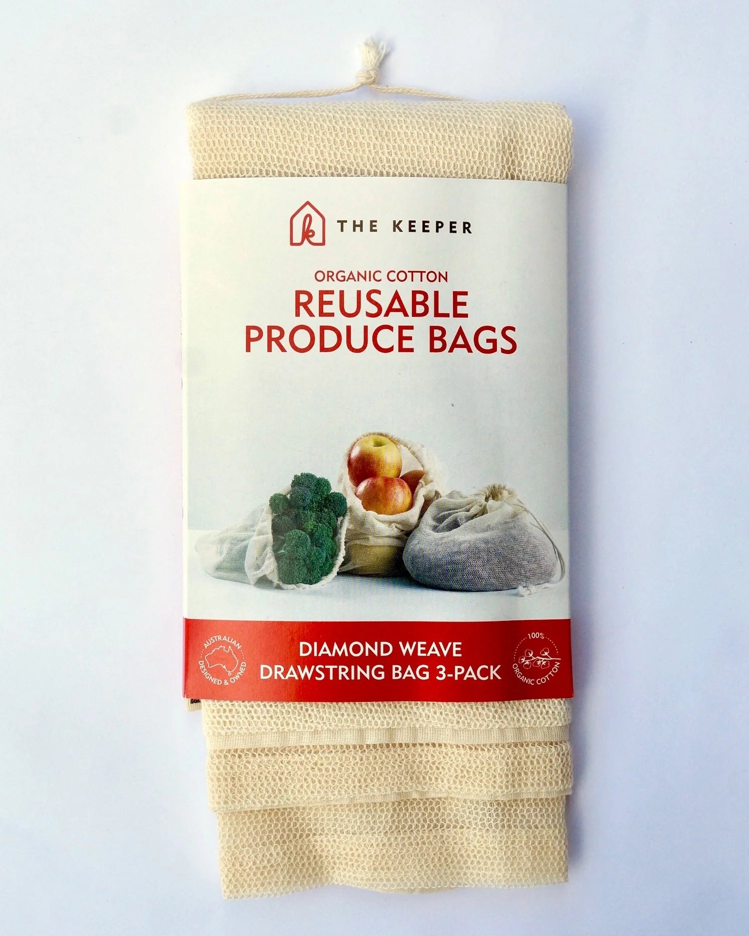 The Keeper - Diamond Weave Drawstring Bags (3-Pack)