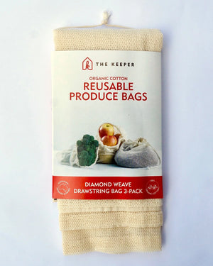 The Keeper - Diamond Weave Drawstring Bags (3-Pack)