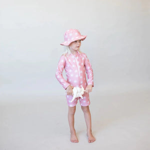 Go-For-Zero-Australia-Bare-And-Boho-Australia-Protective-Swimwear-Onesie-And-Hat-Sunshine-Pink