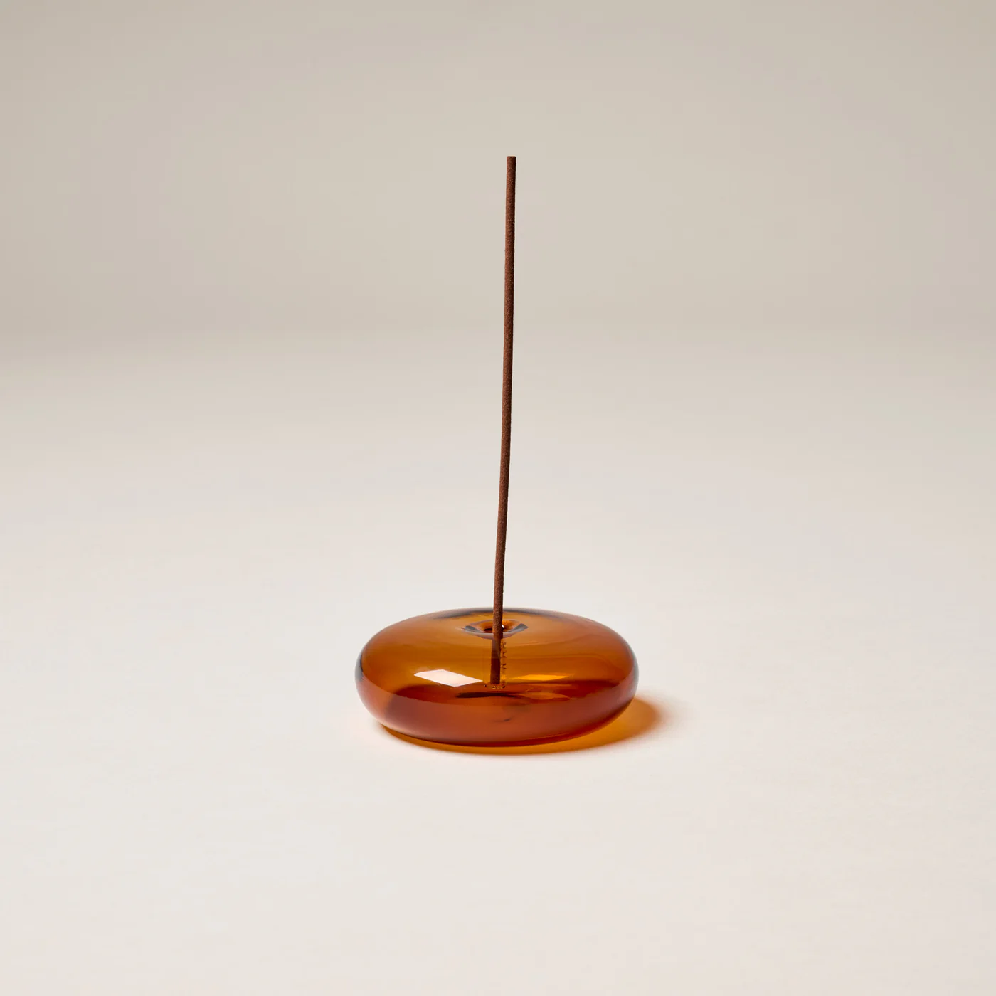 Gentle Habits - Glass Vessel Incense Holder (Amber or Pink )