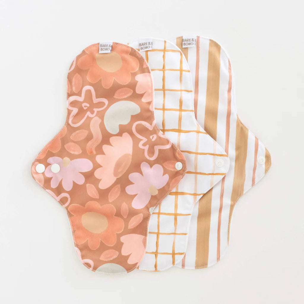 Go-For-Zero-Australia-Bare-And-Boho-Australia-Reusable-Cloth-Pads-Posy-Heavy-3-Pack
