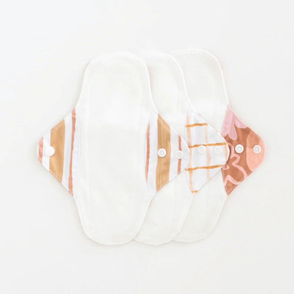 Go-For-Zero-Australia-Bare-And-Boho-Australia-Reusable-Cloth-Pads-Posy-Light-3-Pack-Inside