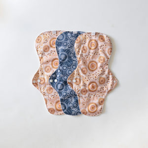 Go-For-Zero-Australia-Bare-And-Boho-Australia-Reusable-Cloth-Pads-Spring-Flower-Ultra-3-Pack