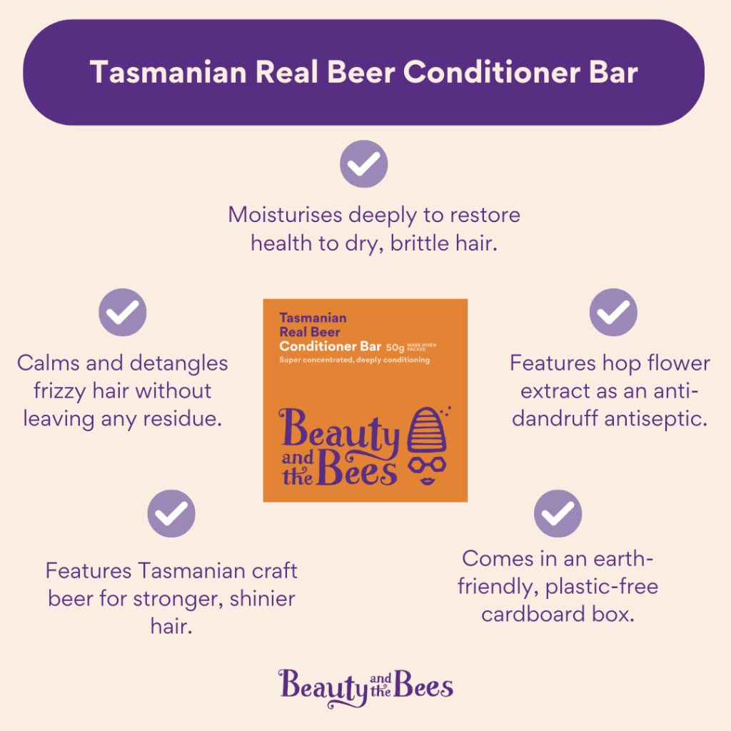 Go-For-Zero-Australia-Beauty-And-The-Bees-Tasmanian-Real-Beer-Conditioner-Bar-Information