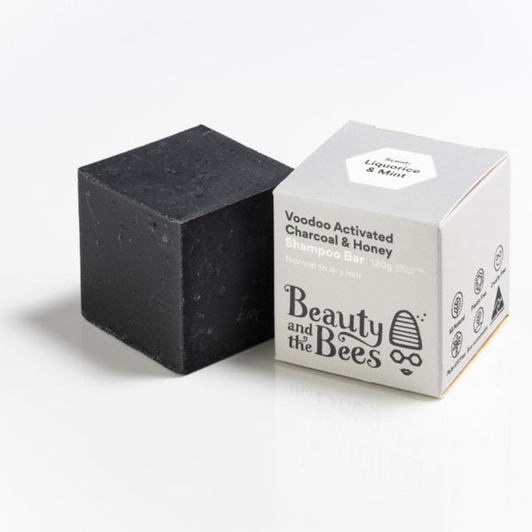 Beauty and the Bees - Voodoo Bamboo Charcoal & Honey Shampoo Bar (Normal/ Dry hair - 120g)