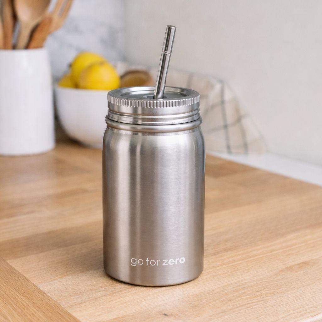 Go-For-Zero-Australia-Double-Wall-Stainless-Steel-Mason-Jar-With-Lid-And-Straw-Styled