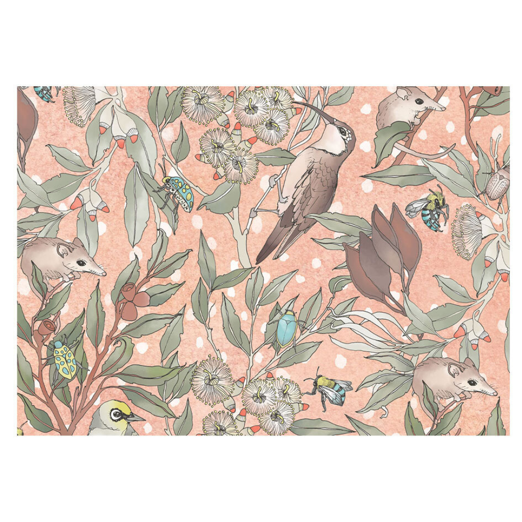 Go-For-Zero-Australia-Earth-Greetings-Australia-Folded-Wrapping-Paper-Pollinators