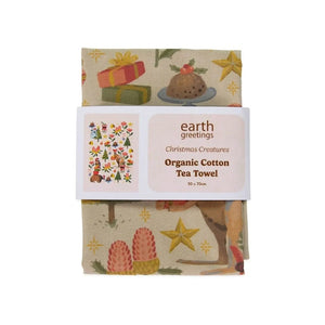 Go-For-Zero-Australia-Earth-Greetings-Australia-Tea-Towel-Australain-Christmas