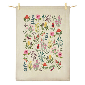 Go-For-Zero-Australia-Earth-Greetings-Australia-Tea-Towel-Australain-Wildflowers
