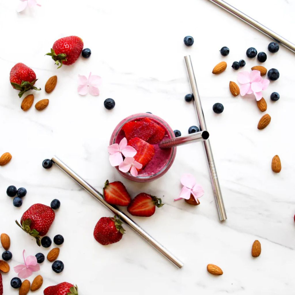 Go-For-Zero-Australia-Ever-Eco-Australia-Smoothie-Stras-Stainless-Steel-Extra-Wide-In-Use