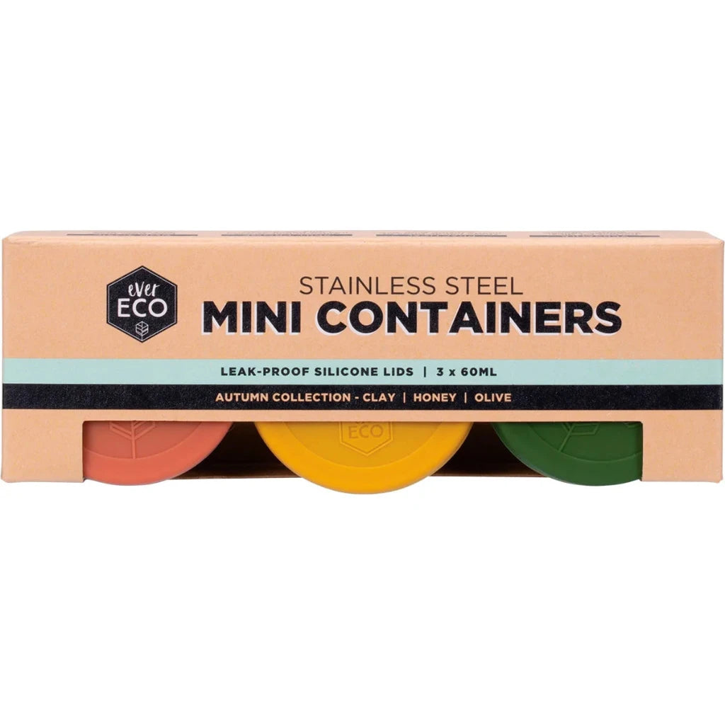 Go-For-Zero-Australia-Ever-Eco-Australia-Stainless-Steel-Mini-Containers-Silicone-Lids-3-Small-Containers-Autumn-Collection