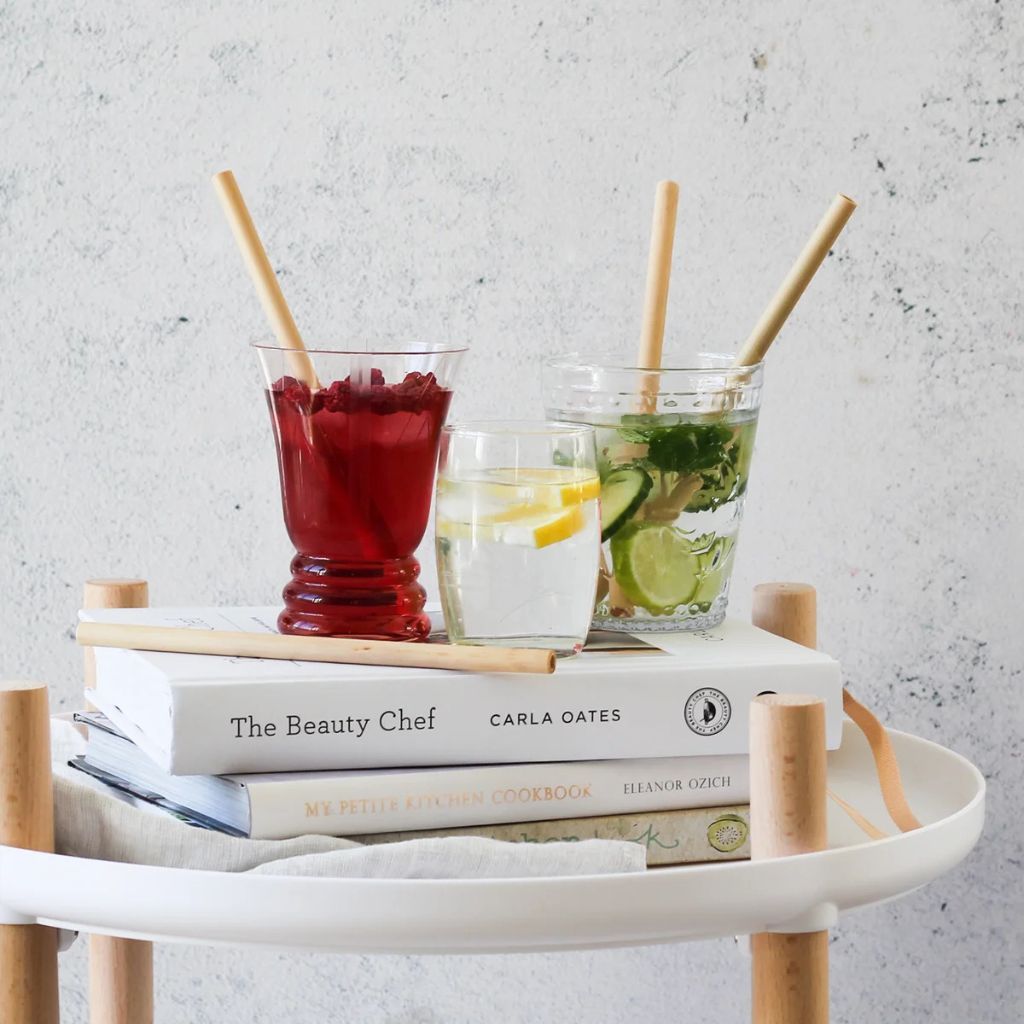 Go-For-Zero-Australia-Ever-Eco-Bamboo-Drinking-Straws-4-Pack-In-Use