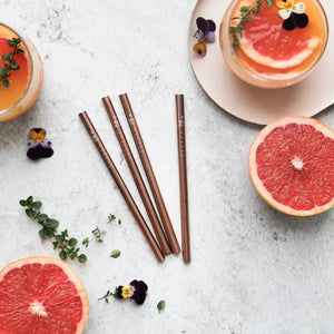 Go-For-Zero-Australia-Ever-Eco-Rose-Gold-Short-Straws-4-Pack-Straight-Styled