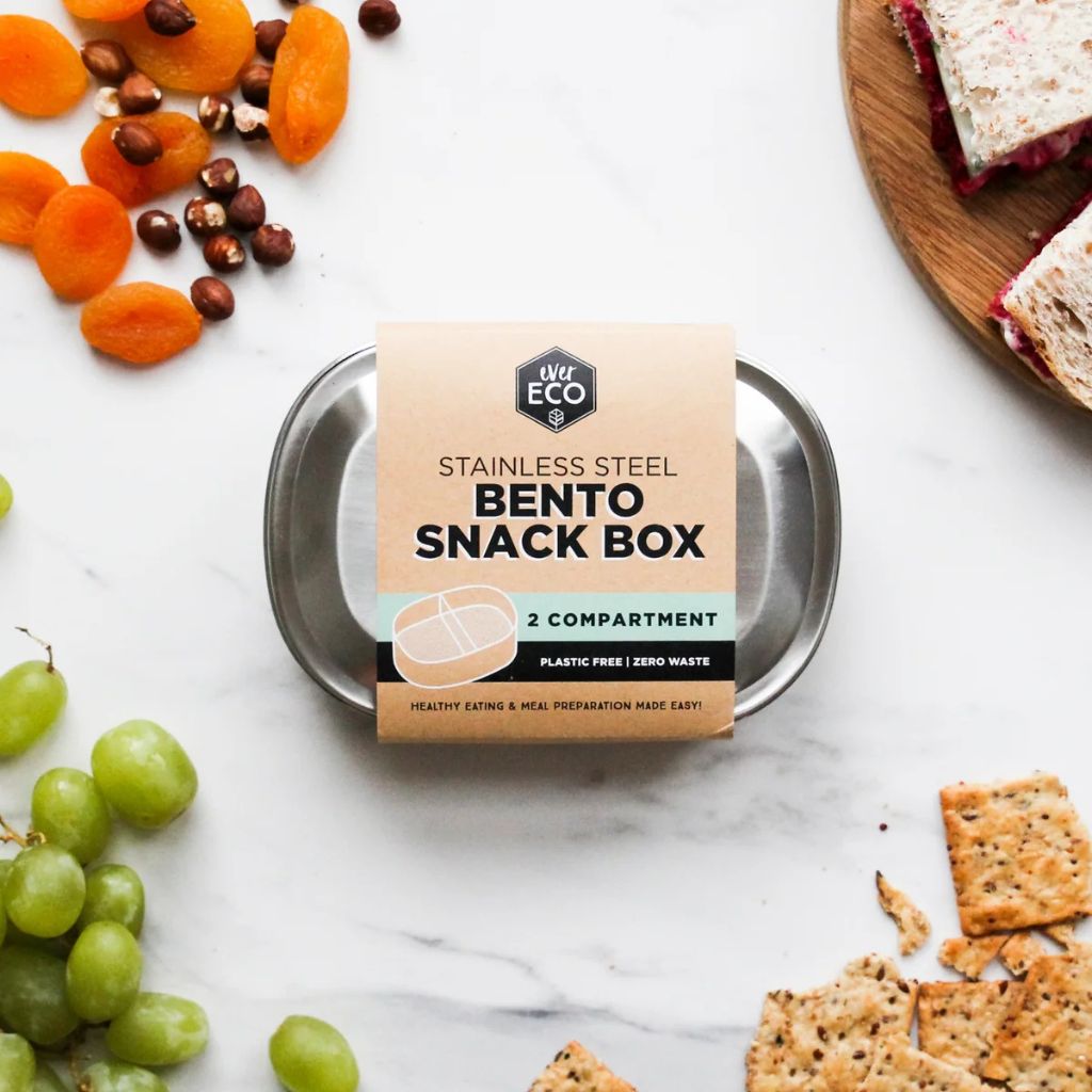 Go-For-Zero-Australia-Ever-Eco-Stainless-Steel-Bento-Snack-Box-2-Compartment-Packaging-Front