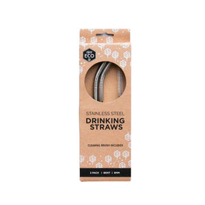 Go-For-Zero-Australia-Ever-Eco-Stainless-Steel-Straws-2-Pack-Bent