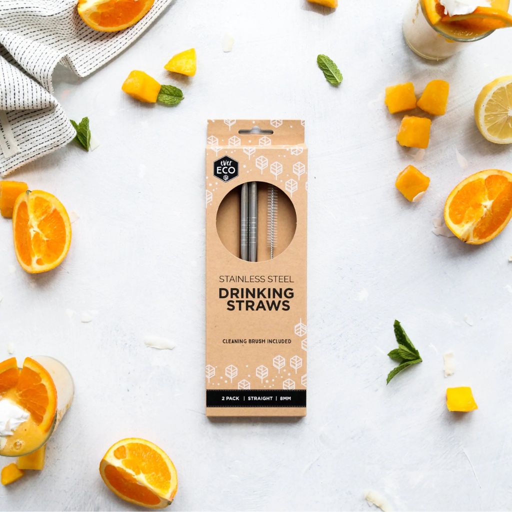 Go-For-Zero-Australia-Ever-Eco-Stainless-Steel-Straws-2-Pack-Straight 