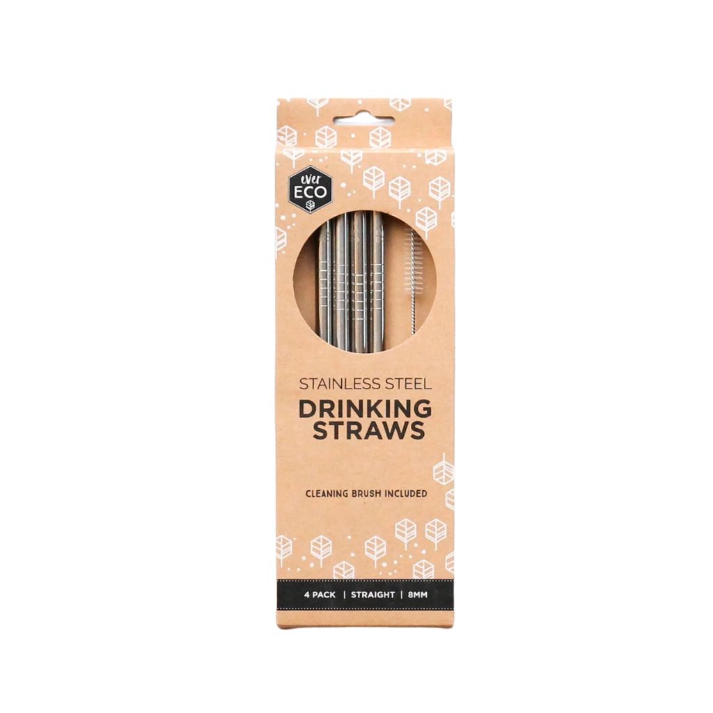 Go-For-Zero-Australia-Ever-Eco-Stainless-Steel-Straws-4-Pack-Straight 