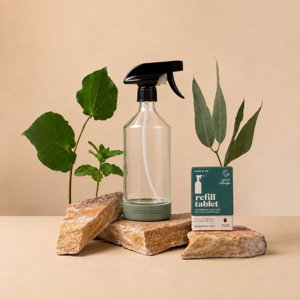 Go-For-Zero-Australia-Good-Change-Store-Australia-Bathroom-Cleaning-Kit-Bottle-And-Tablets-Front-Clear