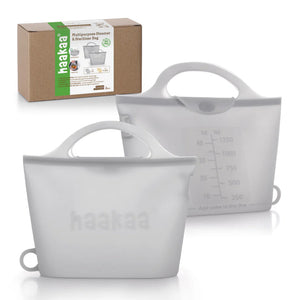 Go-For-Zero-Australia-Haakaa-New-Zealand-Steamer-And-Steriliser-Bag-12500ml-Grey-2-Pack