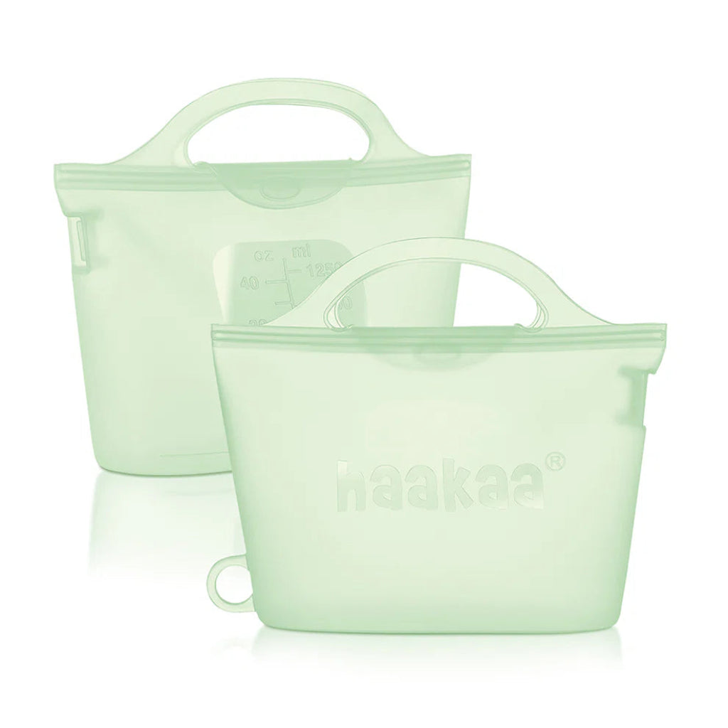 Go-For-Zero-Australia-Haakaa-New-Zealand-Steamer-And-Steriliser-Bag-12500ml-Lime-2-Pack