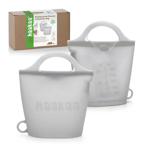 Go-For-Zero-Australia-Haakaa-New-Zealand-Steamer-And-Steriliser-Bag-900ml-Grey-2-Pack