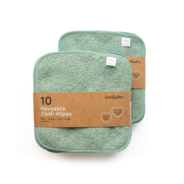Here & After - Reusable Organic Cloth Wipes (10 or 20 Pack) image 1