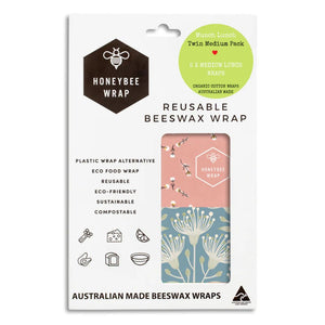 Go-For-Zero-Australia-Honeybee-Wrap-Australia-Munch-Lunch-Twin-Pack-Neutral-Range