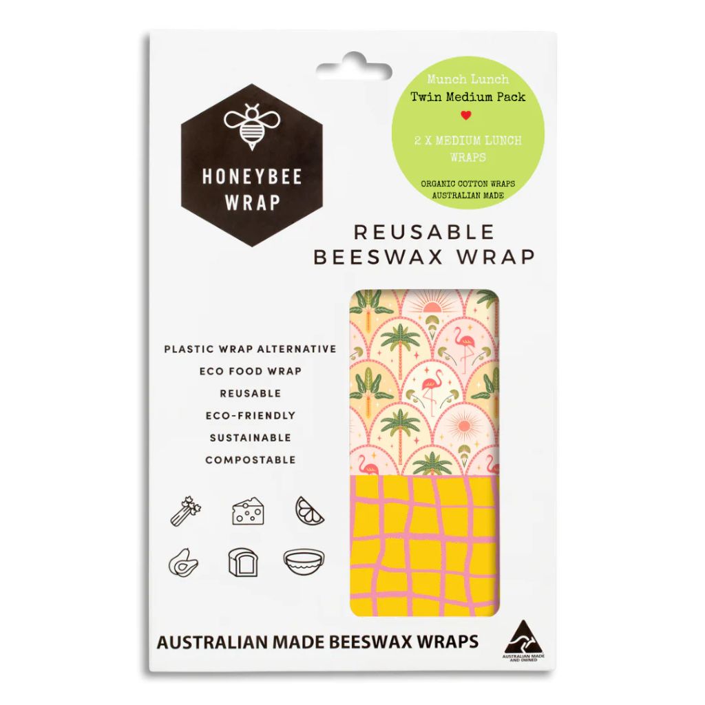 Go-For-Zero-Australia-Honeybee-Wrap-Australia-Munch-Lunch-Twin-Pack-Neutral-Range