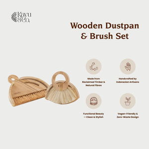 Go-For-Zero-Australia-Kayu-&-Co-Australia-Wooden-Dustpan-And-Brush-2-Sizes-Information