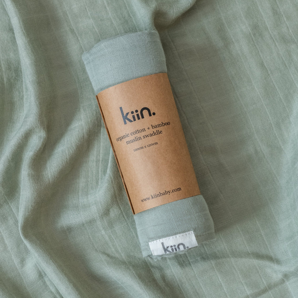 Go-For-Zero-Australia-Kiin-Baby-Australia-Organic-Swaddles-Sage