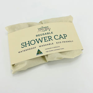Go-For-Zero-Australia-Laminated-Cotton-Shop-Reusable-Shower-Cap-Butter-Linen-With-Packaging