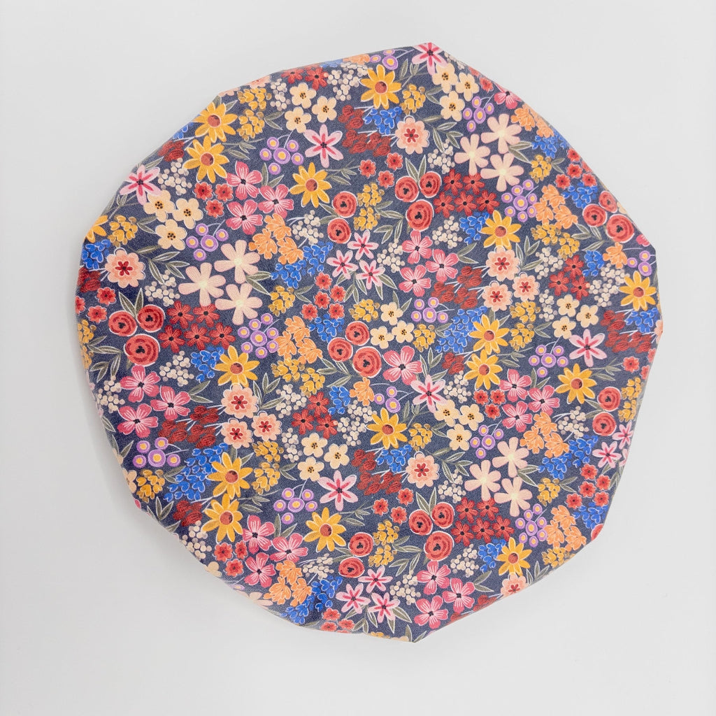 Go-For-Zero-Australia-Laminated-Cotton-Shop-Reusable-Shower-Cap-Red-Flowers-Top