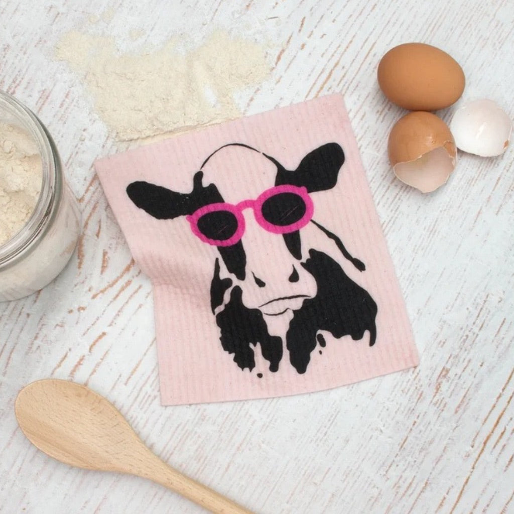 Go-For-Zero-Australia-Retro-Kitchen-Cellulose-Dishcloth-Cow-Styled