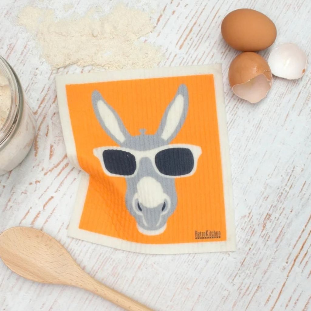 Go-For-Zero-Australia-Retro-Kitchen-Cellulose-Dishcloth-Donkey-Styled