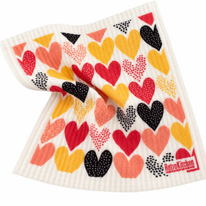 Go-For-Zero-Australia-Retro-Kitchen-Cellulose-Dishcloth-Hearts-Scrunch