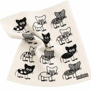 Go-For-Zero-Australia-Retrokitchen-Australia-Cat-Dishcloth-Scrunch