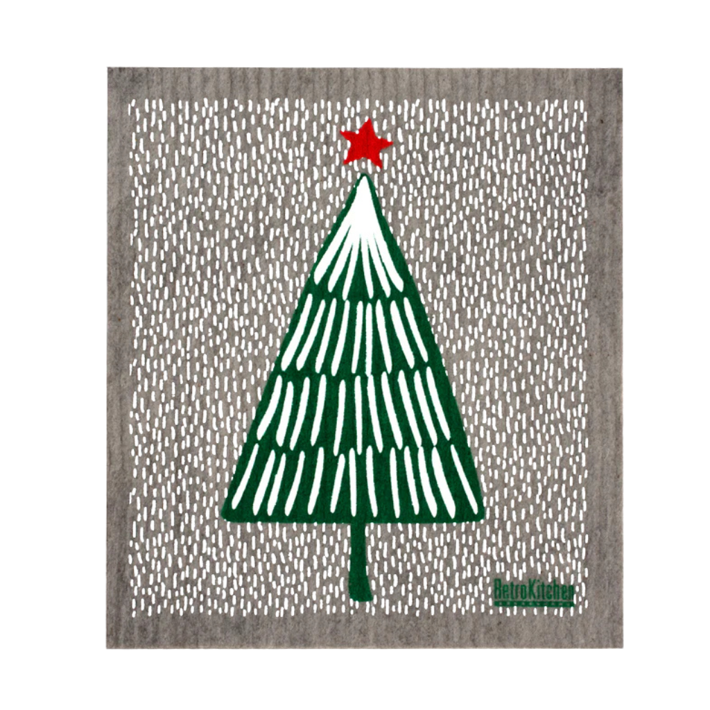 Go-For-Zero-Australia-Retrokitchen-Australia-Cellulose-Dishcloth-Christmas-Tree-Front