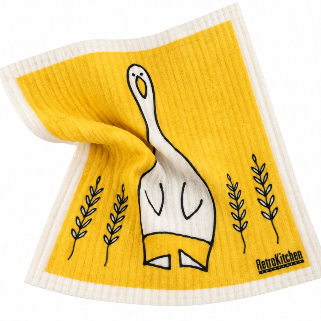 Go-For-Zero-Australia-Retrokitchen-Australia-Cellulose-Dishcloth-Duck-Scrunch
