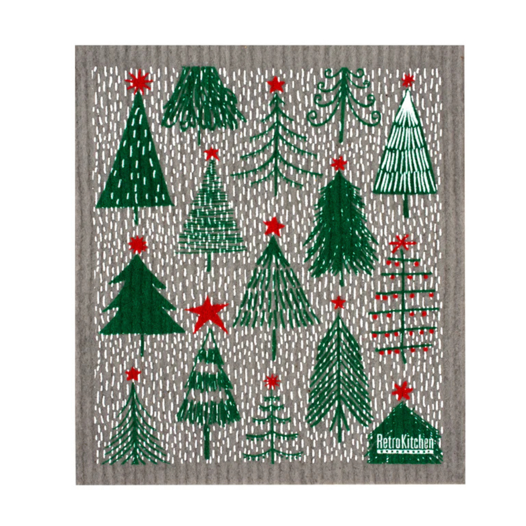 Go-For-Zero-Australia-Retrokitchen-Australia-Dish-Cloth-Christmas-Forest