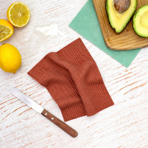 Go-For-Zero-Australia-Retrokitchen-Australia-Organic-Cellulose-Dishcloth-2-Pack-Autumn-Dark-Orange