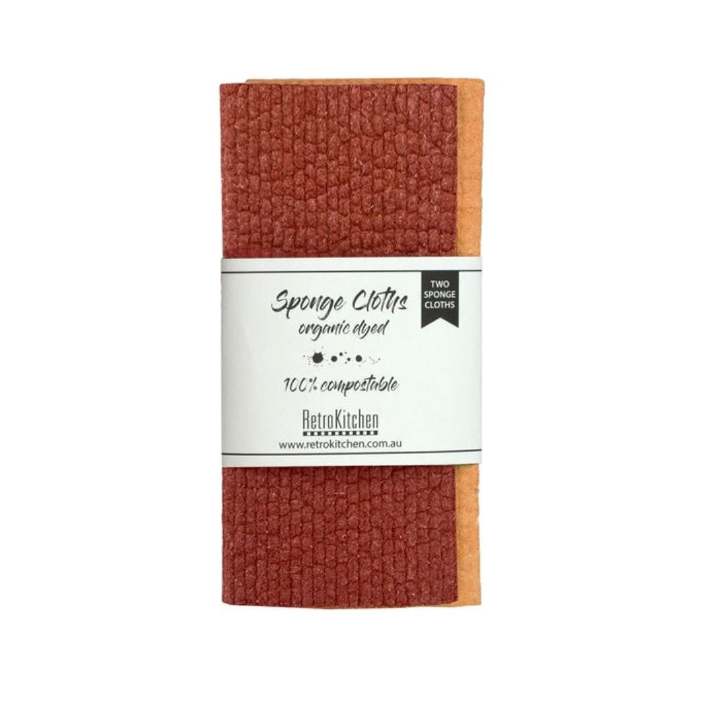 Go-For-Zero-Australia-Retrokitchen-Australia-Organic-Cellulose-Dishcloth-2-Pack-Autumn-Front